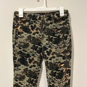 Pilcro Anthropologie High Rise Skinny Camo Velvet/Suede Jeans